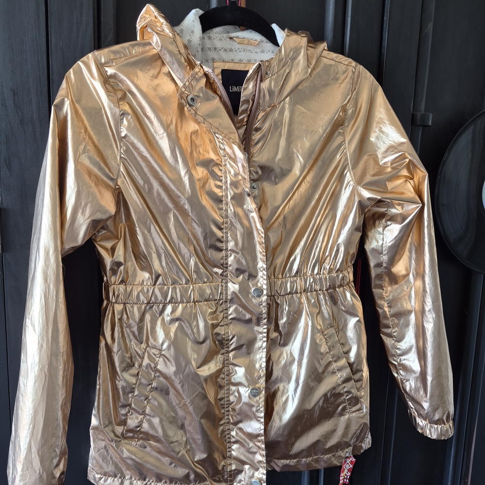 Limited Too Metallic Gold Puffer Coat